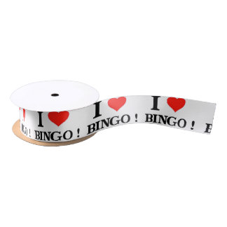 Lazo De Raso I_Love Bingo Satin Ribbon
