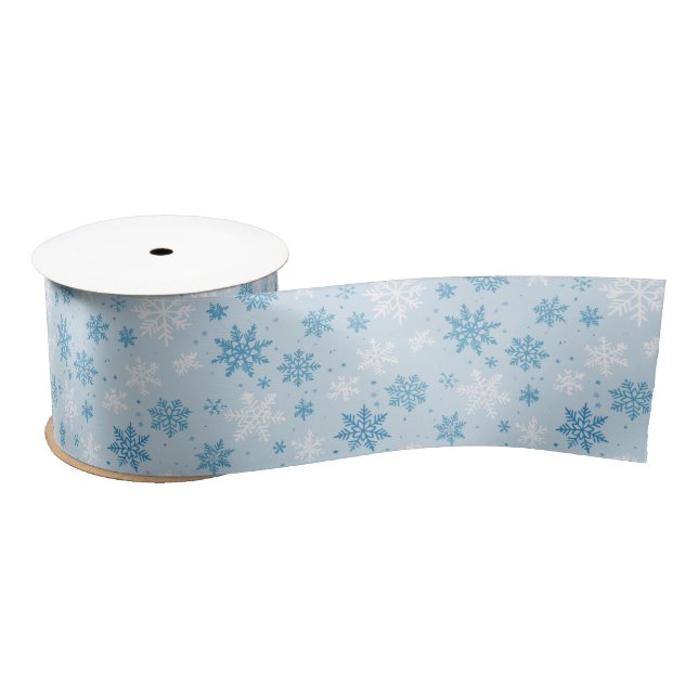 Lazo De Raso Ice Blue Snowflake (Carrete)