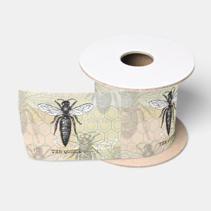 Lazo De Raso Ilustración antigua de insecto bug abeja reina