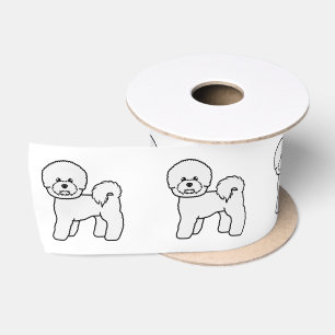 Lazo De Raso Ilustración de perro de dibujos animados Bichon Fr