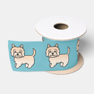 Lazo De Raso Ilustración de perro de dibujos animados Cream Cai