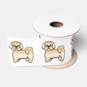 Lazo De Raso Ilustración de perro de dibujos animados lindo Shi
