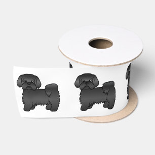Lazo De Raso Ilustración de perro de dibujos animados lindo Shi