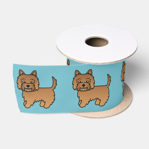 Lazo De Raso Ilustración de perro de dibujos animados Terrier C