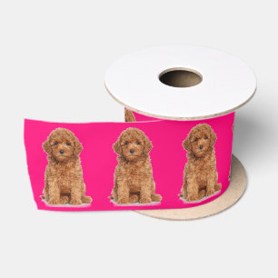 Lazo De Raso Imagen de foto personalizada caliente rosa fucsia