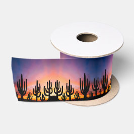 Lazo De Raso Imagen del amanecer del cactus en el paisaje del d