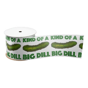Lazo De Raso Impresión de comida de Pollita Verde tipo Big Dill