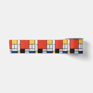 Lazo De Raso Impresión de la composición de Piet Mondrian en ro