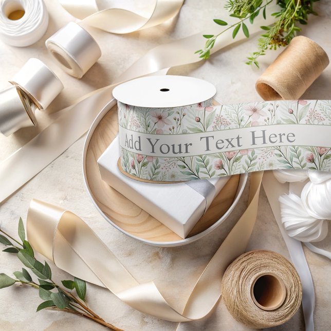 Lazo De Raso Impresión suave de flores silvestres | acuarela de (Subido por el creador)