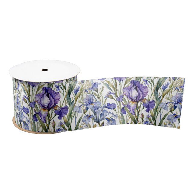 Lazo De Raso Iris morado y azul glorioso (Carrete)