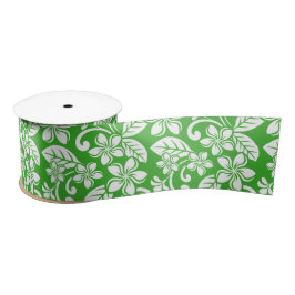 LAZO DE RASO ISLAND PLUMERIA (CITRUS GREEN) SATIN RIBBON