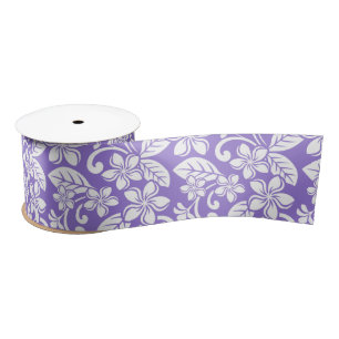 LAZO DE RASO ISLAND PLUMERIA (LAVENDER) SATIN RIBBON