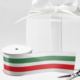 Lazo De Raso Italian Flag Stripes on White