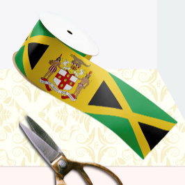 Lazo De Raso Jamaica Ribbon, Emblem, patriótico, bandera jamaiq