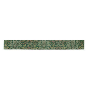 Lazo De Raso Jardín de flores William Morris - Verdes