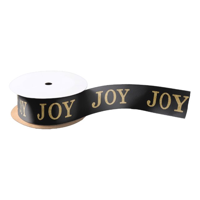 Lazo De Raso JOY (purpurina de oro) (Carrete)