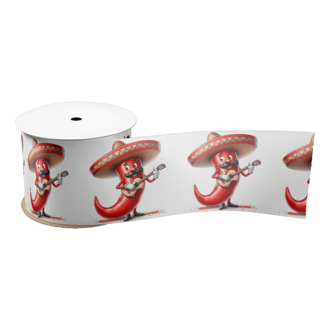 Lazo De Raso Jugador mexicano de guitarra de pimentón rojo (Carrete)