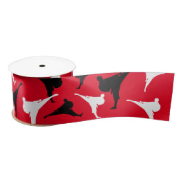 Lazo De Raso Karate patear siluetas tema de artes marciales