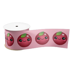 Lazo De Raso Kawaii Cranberry Satin Ribbon
