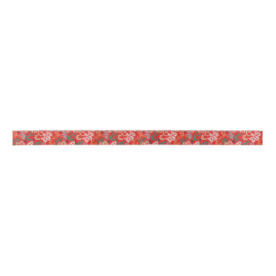 Lazo De Raso Kimono japonés rojo hawaiano