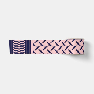 Lazo De Raso Kuffiya palestina ROSA y azul oscuro