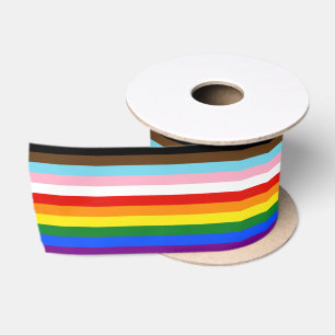 Lazo De Raso La bandera del orgullo de once franjas de Slippery
