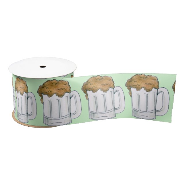 Lazo De Raso La cerveza verde Mug Saint Patrick's Day se hunde (Carrete)