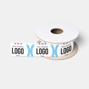 Lazo De Raso La cinta blanca con el logotipo del Personalizado