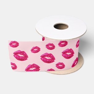 Lazo De Raso Labial Glitter Glam Besos