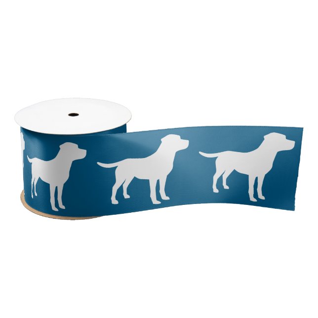 Lazo De Raso Labrador Dog Baby Shower Blue Boy Lab (Carrete)