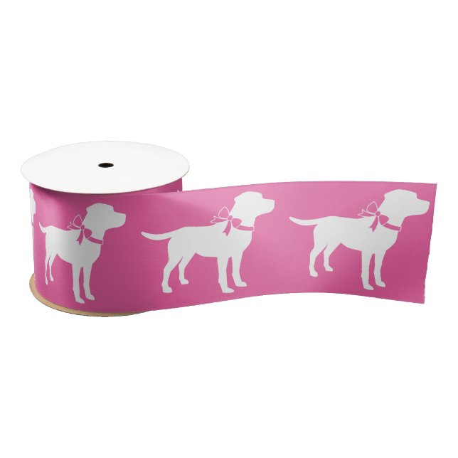 Lazo De Raso Labrador Theme Dog Baby Shower Pink Lab (Carrete)