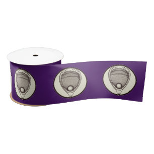 Lazo De Raso Lacrosse Goalie Purple Satin Ribbon