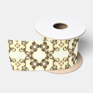 Lazo De Raso Lacy Look of Flowers Golden Sepia