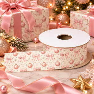 Lazo De Raso Lazos de Navidad y Cintas de Seda Coquette Rosa y 