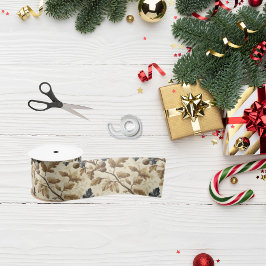 Lazo De Raso Leaf de roble vintage | Elegante azul y oro