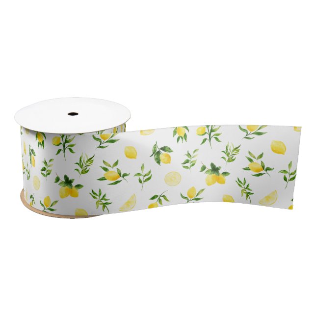 Lazo De Raso Lemons and Foliage Pattern (Carrete)