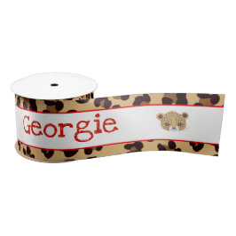 Lazo De Raso Leopard Print Red Quatrefoil Gift