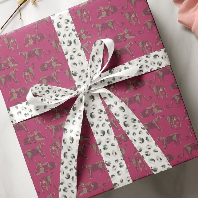 Lazo De Raso Leopardo de la selva salvaje Safari con estampado (Subido por el creador)