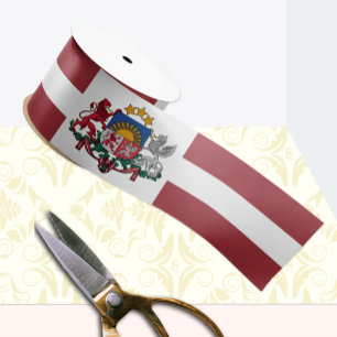 Lazo De Raso Letonia Ribbon, Emblem, patriótico, bandera letona