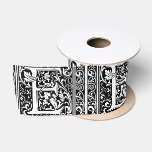 Lazo De Raso Letra E Monograma Medieval Art Nouveau