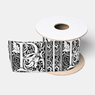 Lazo De Raso Letra P Monograma Medieval Art Nouveau