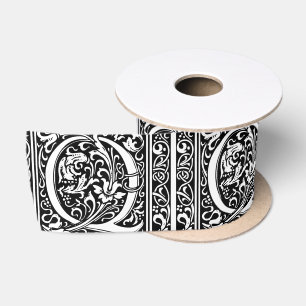 Lazo De Raso Letra Q Monograma Medieval Art Nouveau