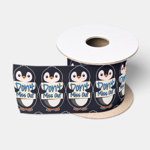Lazo De Raso Letrero de pingüino no te pierdas