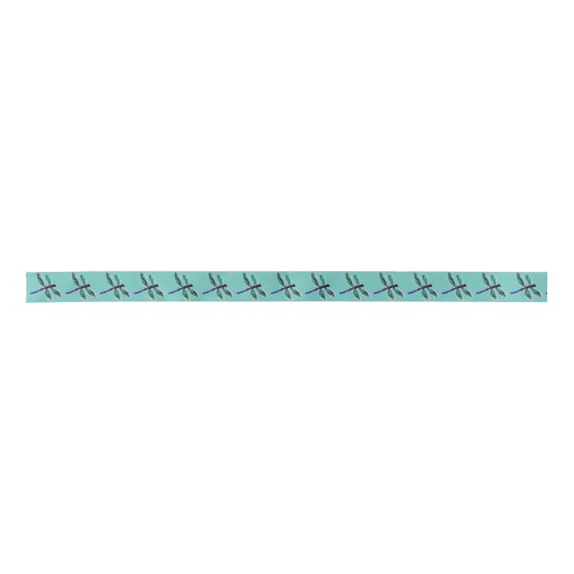 Lazo De Raso Libélula hermosa del arte del insecto (Anverso)