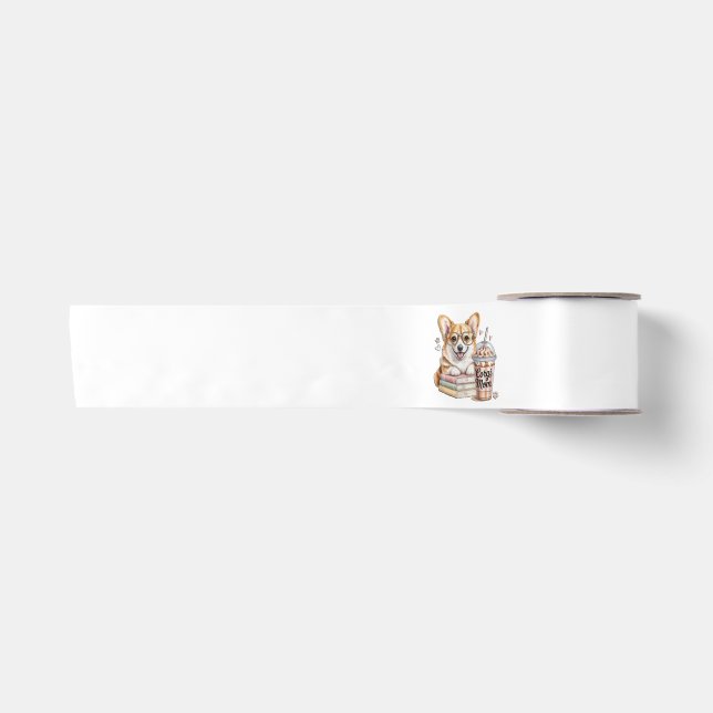 Lazo De Raso Libros de Corgis y café helado para perro (Anverso)