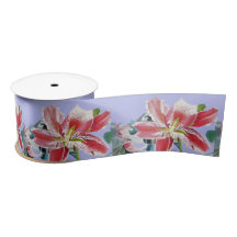 Lily Acuarela Roja Floral Oriental Lila Púrpura