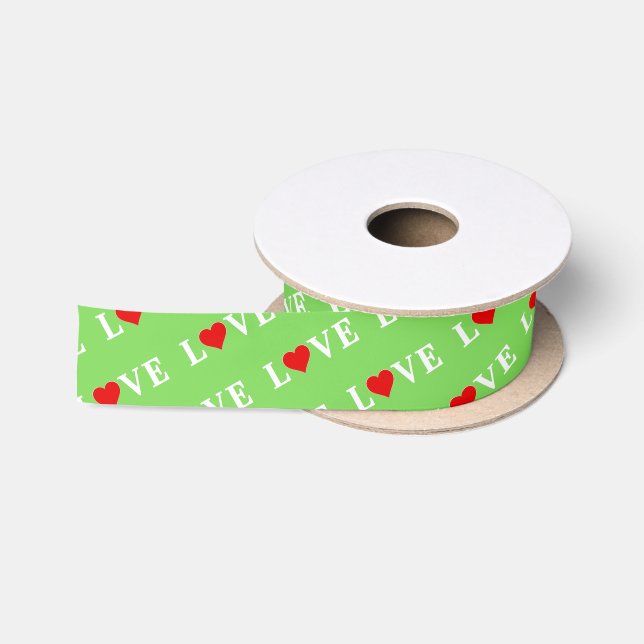 Lazo De Raso Lime Green LOVE (Carrete)