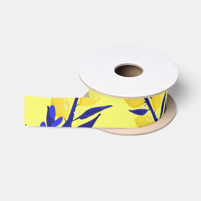 Lazo De Raso Limón amarillo (Carrete)