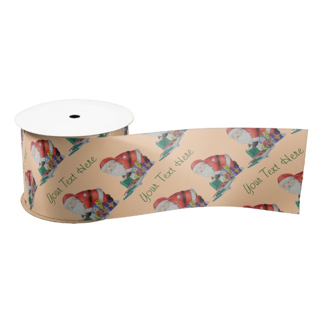 Lazo De Raso linda foto de santa preparándose para navidades (Carrete)