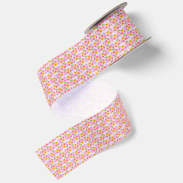 Lazo De Raso Lindo patrón floral pastel suave rosa femenino